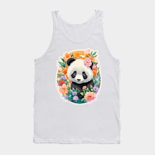 Beautiful Colorful Panda Tank Top